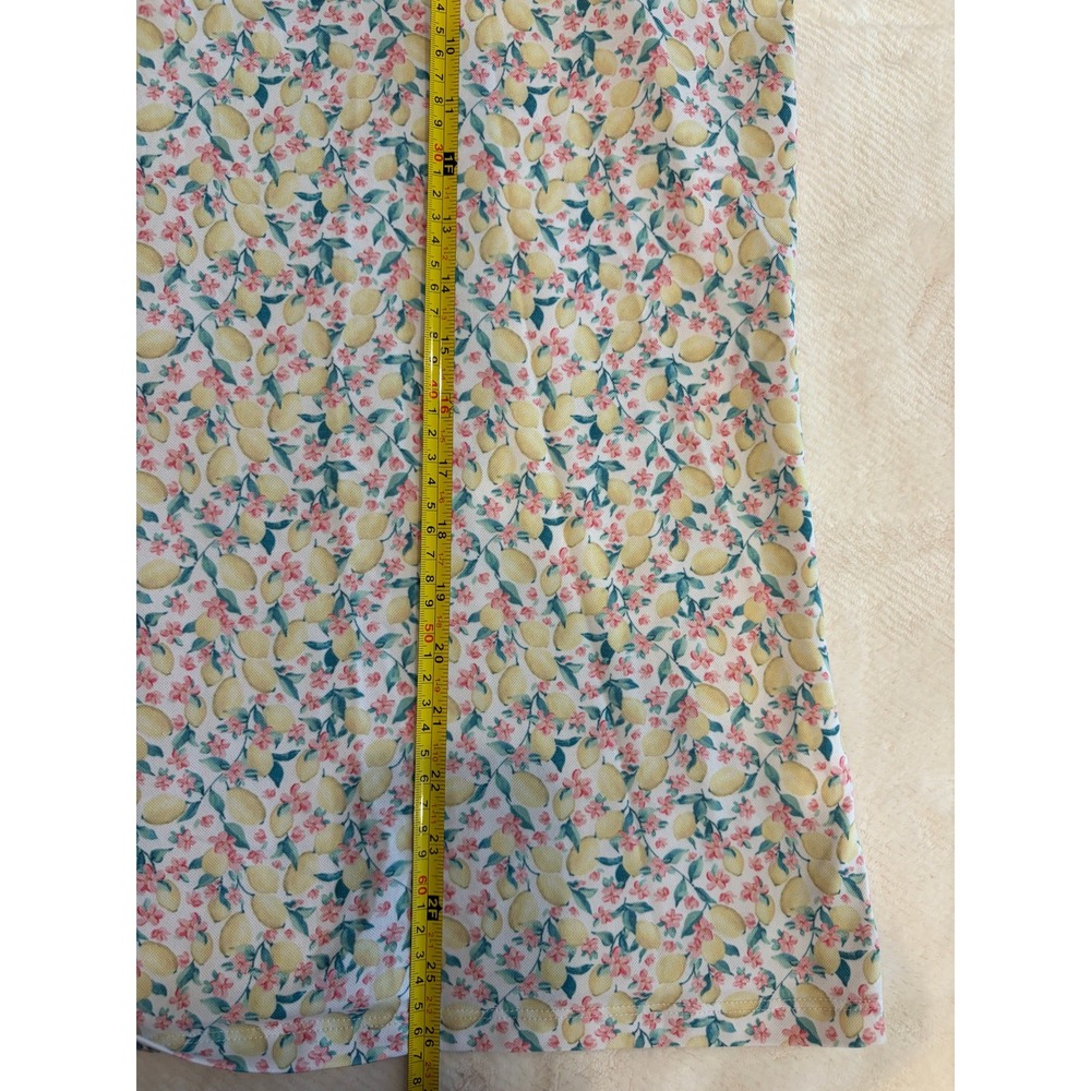 Walter Hagen Scalloped Collar Golf Polo Fresco Lemon Floral Top 2XL Clubhouse - Picture 8 of 8